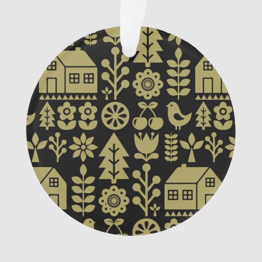 Noordse Scandinavische kerstdecoraties Ornament (voorkant)