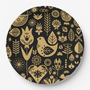 Noordse Scandinavische kerstdecoraties Papieren Bordje
