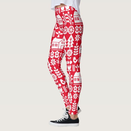 Noordse Scandinavische Kerstmis Leggings (Links)