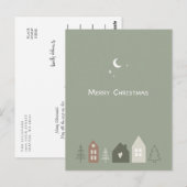 Noordse Scandinavische Minimale Kerstfeestdag Briefkaart (Voorkant / Achterkant)