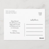 Noordse Scandinavische Minimale Kerstfeestdag Briefkaart (Achterkant)