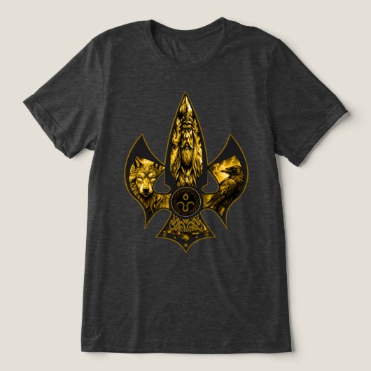 Noordse speer Tri-Blend shirt (Design voorkant)