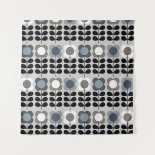 Noordse stijl, abstract bloemmotief. wandkleed