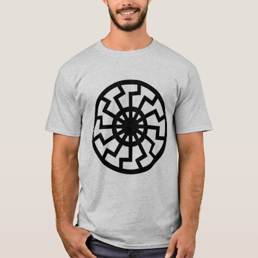 Noordse Viking Esoterische Zon Wiel T-shirt (Voorkant)