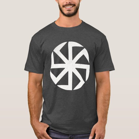 Noordse Viking Pagan Wicca Esoterische Zonnewiel T-shirt (Voorkant)