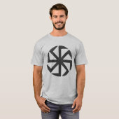 Noordse Viking Pagan Wicca Esoterische Zonnewiel T-shirt (Voorkant volledig)