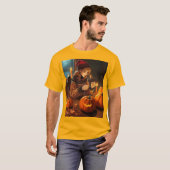 Noordse vrouw met Jack-O-Lanterns T-shirt (Voorkant volledig)