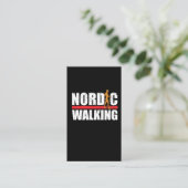 Noordse Walking Fitness Hobby Athleten Visitekaartje (Staand voorkant)