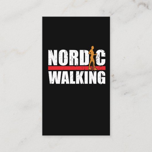 Noordse Walking Fitness Hobby Athleten Visitekaartje (Voorkant)