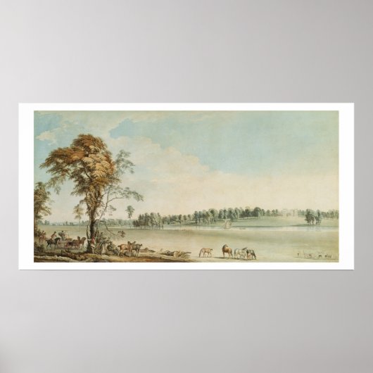 Noordwest Uitzicht Wakefield Lodge in Whittlebury Poster (Voorkant)