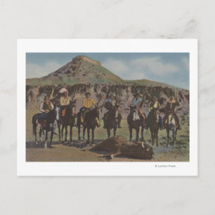 Noordwestelijke Indiërs - een Buffalo Hunt en Indi Briefkaart