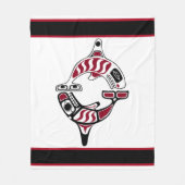 Noordwestkust Killer Whale Blanket Fleece Deken (Voorkant)