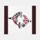 Noordwestkust Killer Whale Blanket Fleece Deken (Voorkant (Horizontaal))