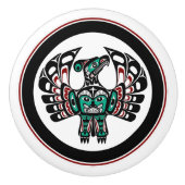 Noordwestkust van de Stille Oceaan Haida art Thund Keramische Knop (Voorkant)