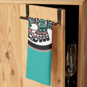 Noordwestkust van de Stille Oceaan Haida art Thund Theedoek