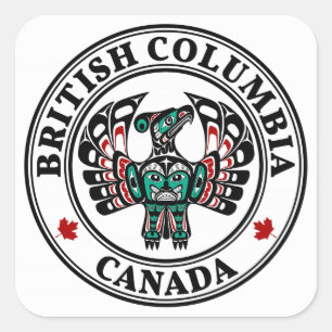 Noordwestkust van de Stille Oceaan Haida art Thund Vierkante Sticker