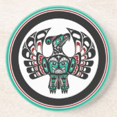 Noordwestkust van de Stille Oceaan Haida art Thund Zandsteen Onderzetter (Voorkant)