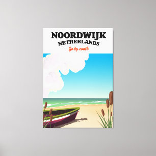 Noordwijk Nederland reisposter Canvas Afdruk