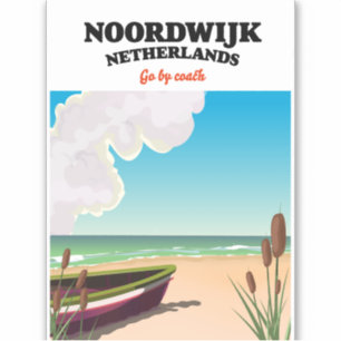 Noordwijk Nederland reisposter Sticker