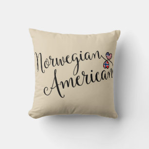 Noors - Amerikaans ingeboord harten - Throw-kussen Kussen