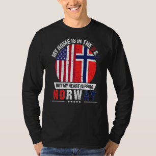 Noors - Amerikaans patriothart komt uit Noorwegen T-shirt