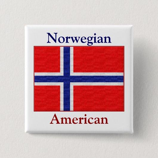 Noors Amerikaans Vierkante Button 5,1 Cm (Voorkant)