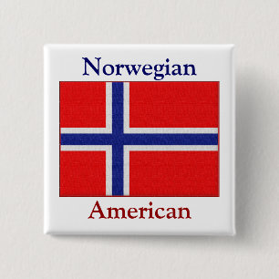Noors Amerikaans Vierkante Button 5,1 Cm