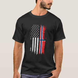 Noors-Amerikaanse Vlag Pride Noorwegen VS T-shirt