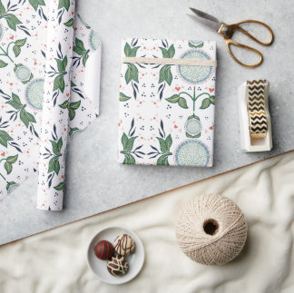 Noors bloemetjesverpakkingspapier cadeaupapier