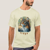 Noors bos kat T-shirt (Voorkant)