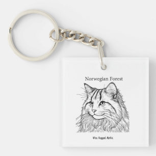 Noors bosportret sleutelhanger