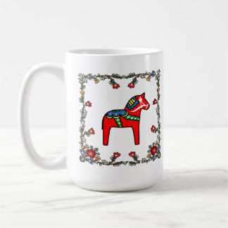 Noors Bunad Floral met Dala Horse Koffiemok