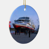 Noors cruiseschip keramisch ornament (Rechts)