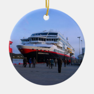 Noors cruiseschip keramisch ornament