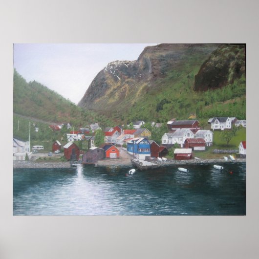 Noors dorp poster (Voorkant)