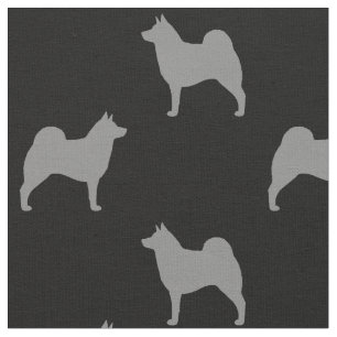 Noors Elkhound Dog Silhouettes gevild Stof