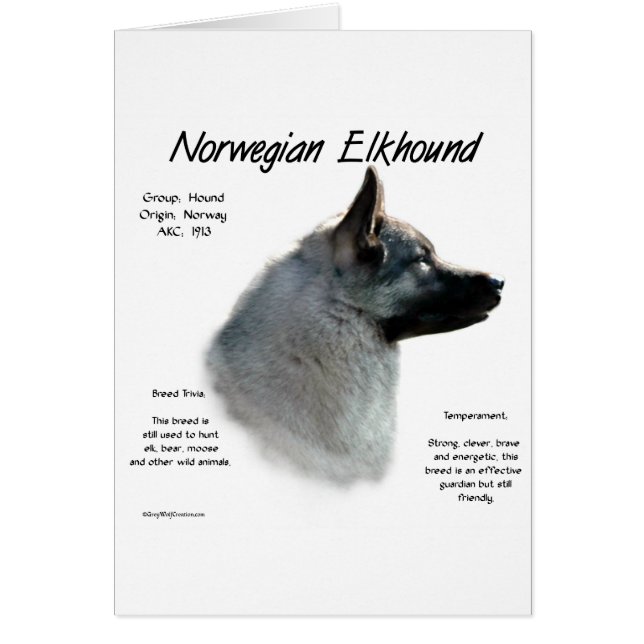 Noors Elkhound Geschiedenis Ontwerp (Voorkant)