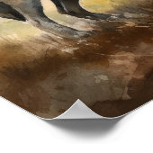 Noors Elkhound Hondenkunst Print Poster (Hoek)