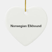 Noors Elkhound Keramisch Ornament (Achterkant)