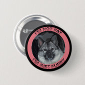 Noors Elkhound Ronde Button 5,7 Cm (Voorkant /achterkant)