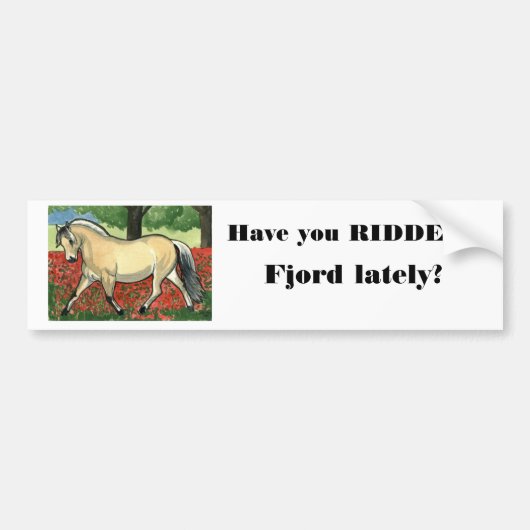 Noors Fjord HORSE ART Bumpersticker (Voorkant)