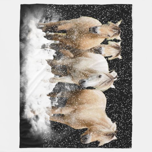 Noors Fjord Snow Blnaket Fleece Deken (Voorkant)