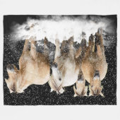 Noors Fjord Snow Blnaket Fleece Deken (Voorkant (Horizontaal))