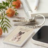 Noors Hondenras Elkhound Sleutelhanger (Voorkant Rechts)