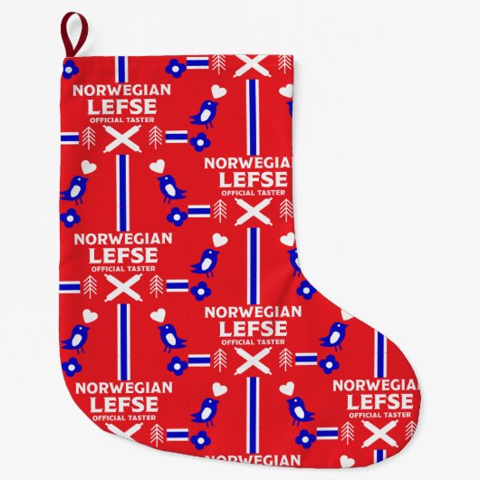 Noors Lefse Flatbrood Apron Grote Kerstsok (Voorkant)