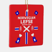 Noors Lefse Flatbrood Apron Keramisch Ornament (Rechts)