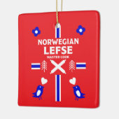 Noors Lefse Flatbrood Apron Keramisch Ornament (Links)