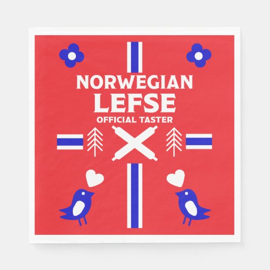 Noors Lefse Flatbrood Apron Servet (Voorkant)