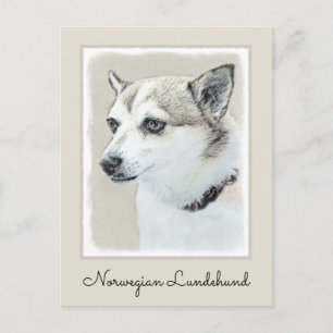 Noors Lundehund-schilderij - Oorspronkelijke honde Briefkaart