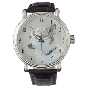 Noors Lundehund-schilderij - Oorspronkelijke honde Horloge
